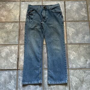 Ariat Rebar M4 Relaxed Fit Boot Cut Jeans Men’s 32x30 Blue Medium Wash Workwear